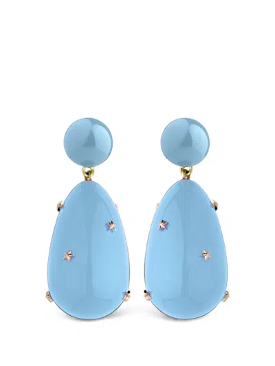 Eshvi Galaxy Drop Earrings In Blue