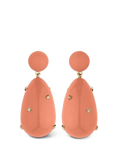 Eshvi Galaxy Drop Earrings In Orange