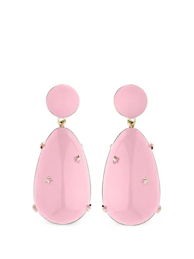Eshvi Galaxy Drop Earrings In Pink
