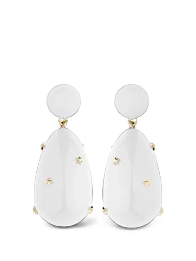 Eshvi Galaxy Drop Earrings In White