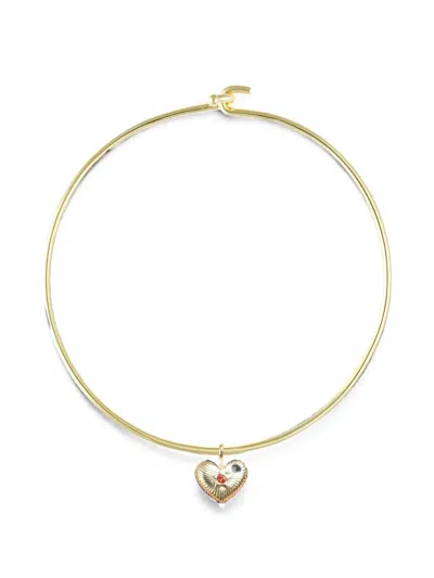 Eshvi Heart Necklace In Gold