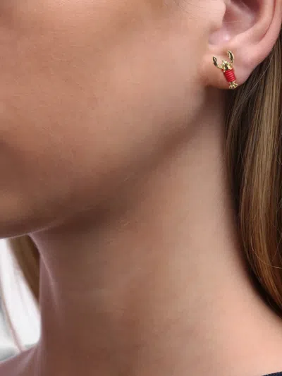 Eshvi Lobster Stud Earrings In Gold
