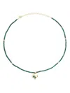 Eshvi Malachite Single Crab Necklace