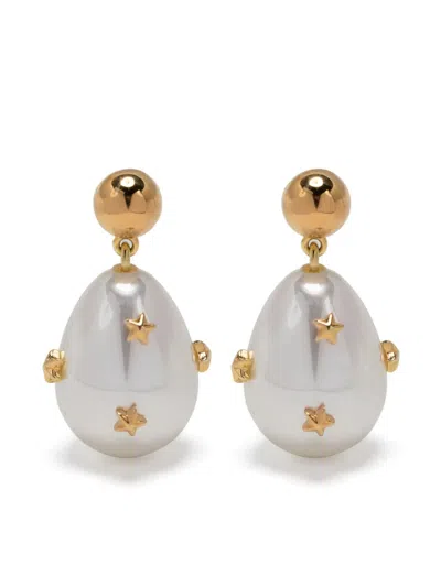 Eshvi Mini Galaxy Drop Earrings In Neutrals