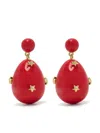 Eshvi Mini Galaxy Drop Earrings In Red