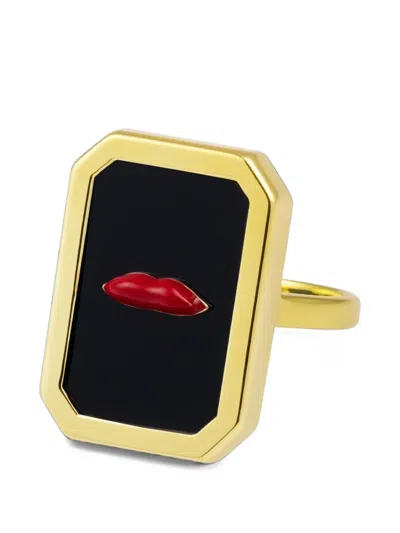 Eshvi Onyx Lip Ring In Black