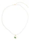 Eshvi Pearl Crab Necklace In 中性色