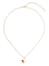 Eshvi Pearl Crab Necklace In Neutrals