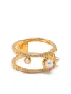 Eshvi Pearl Glow Ring In Gold
