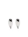 Eshvi Polished Teardrop Earrings In Silver
