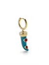 Eshvi Single Fang Charm Earring In 蓝色