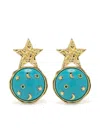 Eshvi Star Galaxy Earrings In Gold