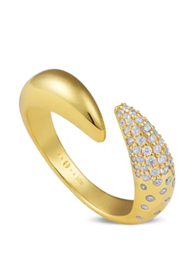 Eshvi Stardust Fang Ring In Gold