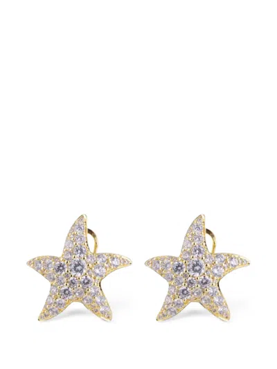 Eshvi Starfish Earrings In Gold