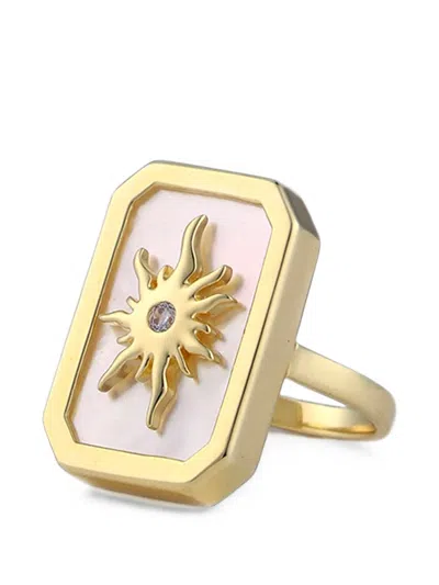 Eshvi Sun Mother-of-pearl Ring In Gold