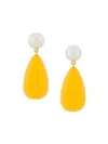 Eshvi Teardrop Earrings In Yellow