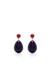 Eshvi Two-tone Drop Earrings In Purple