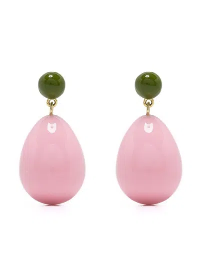 Eshvi Two-tone Drop Earrings In Rosa