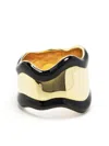 Eshvi Ring Mit Wellenmotiv In Black