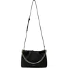 Esin Akan Wimbledon Midi Mayfair Leather Clutch Crossbody Bag In Black