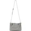 Esin Akan Wimbledon Midi Emma Leather Top Handle Crossbody Bag In Grey