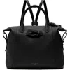 Esin Akan Wimbledon Large Leather Backpack Tote In Black