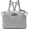 Esin Akan Wimbledon Large Leather Backpack Tote In Grey