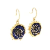 Esin Akan Dance Of Stamens Medium Earring, Gold Plated Earring With Lapis Lazuli In Gold