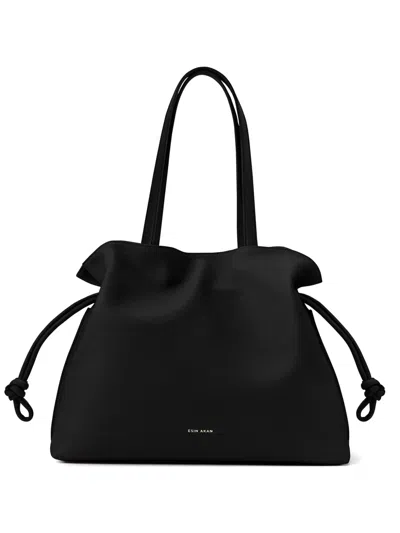 Esin Akan Large Emma Leather Tote Bag In Black