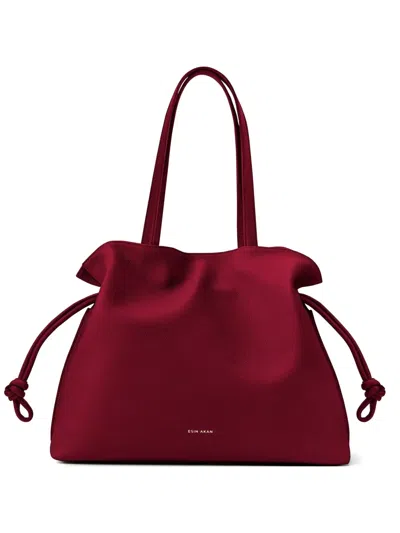 Esin Akan Large Emma Leather Tote Bag In Red