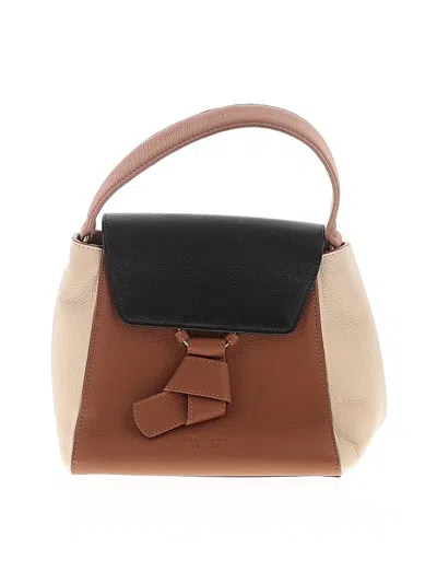 Pre-owned Esin Akan Leather Satchel In Tan