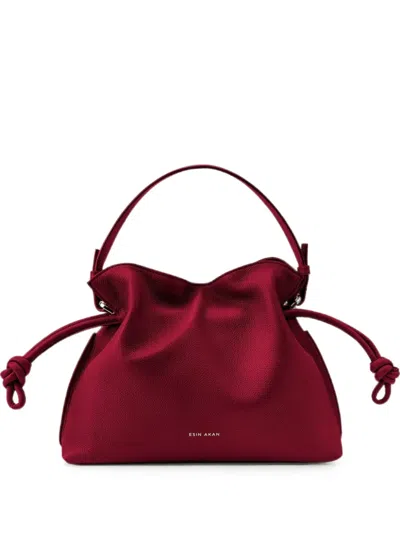 Esin Akan Midi Emma Drawstring Cross Body Bag In Red