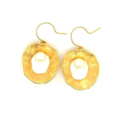 Esin Akan Sea & Moon Medium Earring, Sterling Silver With Gold Plate