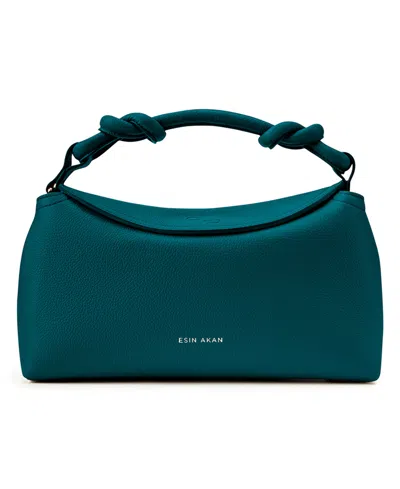 Esin Akan Sloane Medium Leather Crossbody Bag In Teal