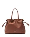 Esin Akan Wimbledon Emma Large Leather Tote Bag In Tan