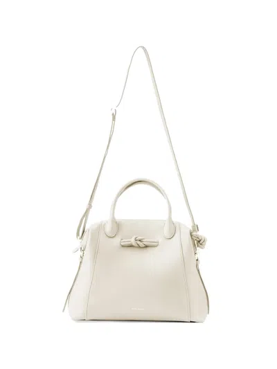 Esin Akan Wimbledon Knot-detail Backpack In White