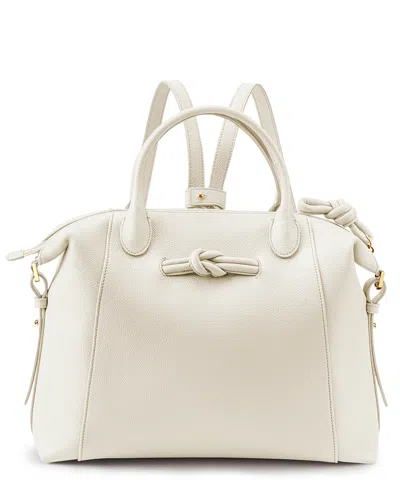 Esin Akan Wimbledon Large Laptop Backpack Messenger In Ivory