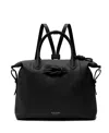 Esin Akan Wimbledon Large Leather Backpack Tote In Black