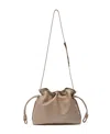 Esin Akan Wimbledon Midi Emma Leather Top Handle Crossbody Bag In Beige