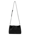 Esin Akan Wimbledon Midi Mayfair Leather Clutch Crossbody Bag In Black