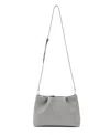 Esin Akan Wimbledon Midi Emma Leather Top Handle Crossbody Bag In Gray