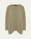 Eskandar A-line Bateau-neck Cashmere Sweater (long Length)