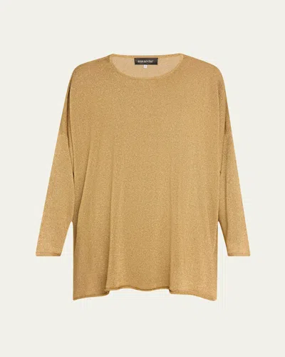Eskandar A-line Bateau Neck Sweater (long Length) In Gold
