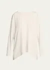 Eskandar A-line Bateau Neck Cashmere Sweater In Ivory