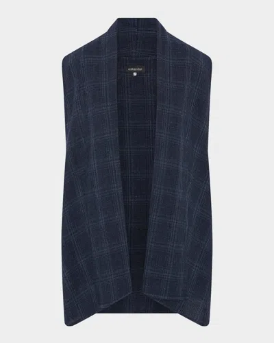 ESKANDAR A-LINE SCRUNCH SHAWL-COLLAR WAISTCOAT (LONG LENGTH)