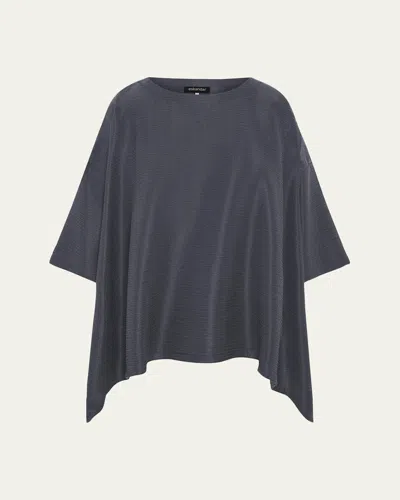 Eskandar A-line Silk Plisse Top In Gray