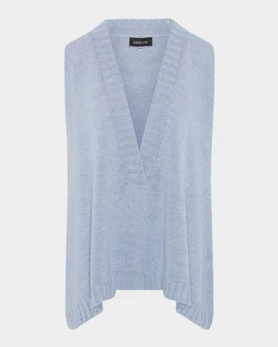 ESKANDAR A-LINE SLEEVELESS DEEP-V SWEATER (MID PLUS LENGTH)