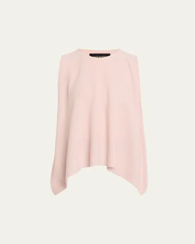 Eskandar A-line Sleeveless Round Neck Top- Mid Plus Length In Pink