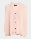 Eskandar A-line Sleeveless V-neck Cashmere Sweater In Naturalpink