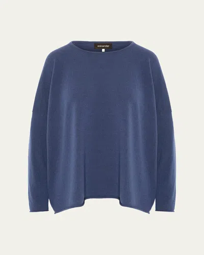 Eskandar A-line Cashmere Sweater In Blue